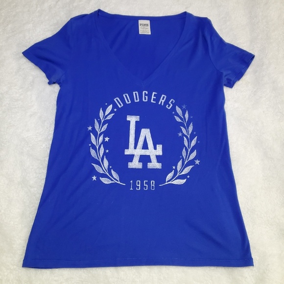 PINK Victoria's Secret Tops - VS PINK LA Dodgers Blue Top PINK Victoria's Secret Tops - VS PINK LA Dodgers Blue Top
